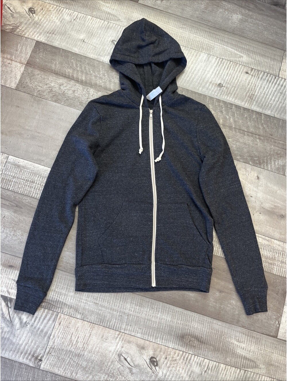 alternative apparel full zip Hoodie Unisex Size 2XL Heather Gray y2k tech bro